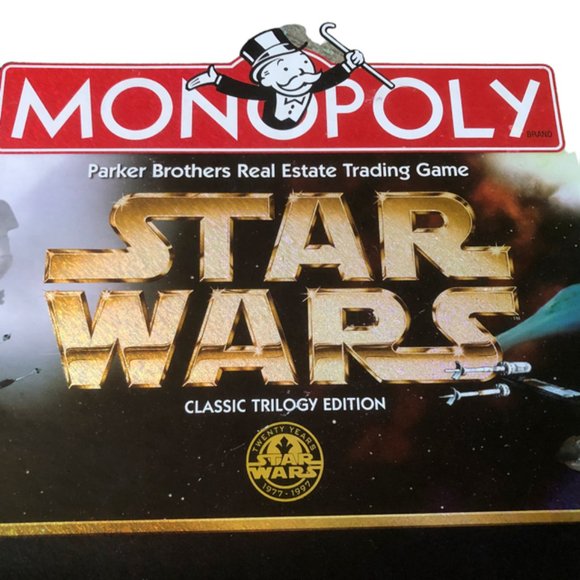Classic Original Star Wars Trilogy Monopoly Board Game 1997  Vader Solo Leah - Picture 4 of 12